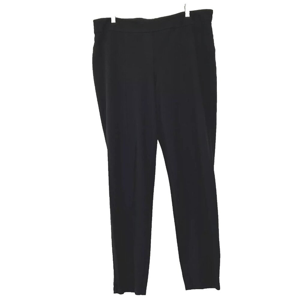 Leyla Woman Tapered Slim Leg Dress Pant plus size 18W Black